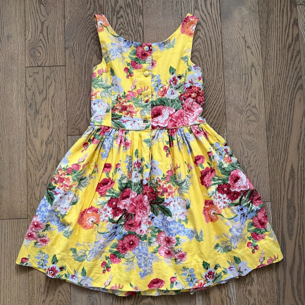 Polo by Ralph Lauren Yellow Floral Kids Dress - Picture 3 of 5
